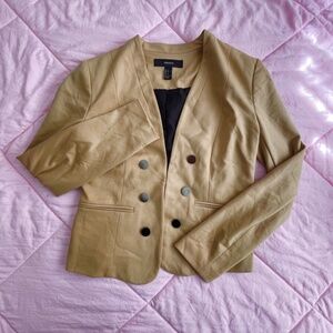 Tan Blazer w/ Button Detail